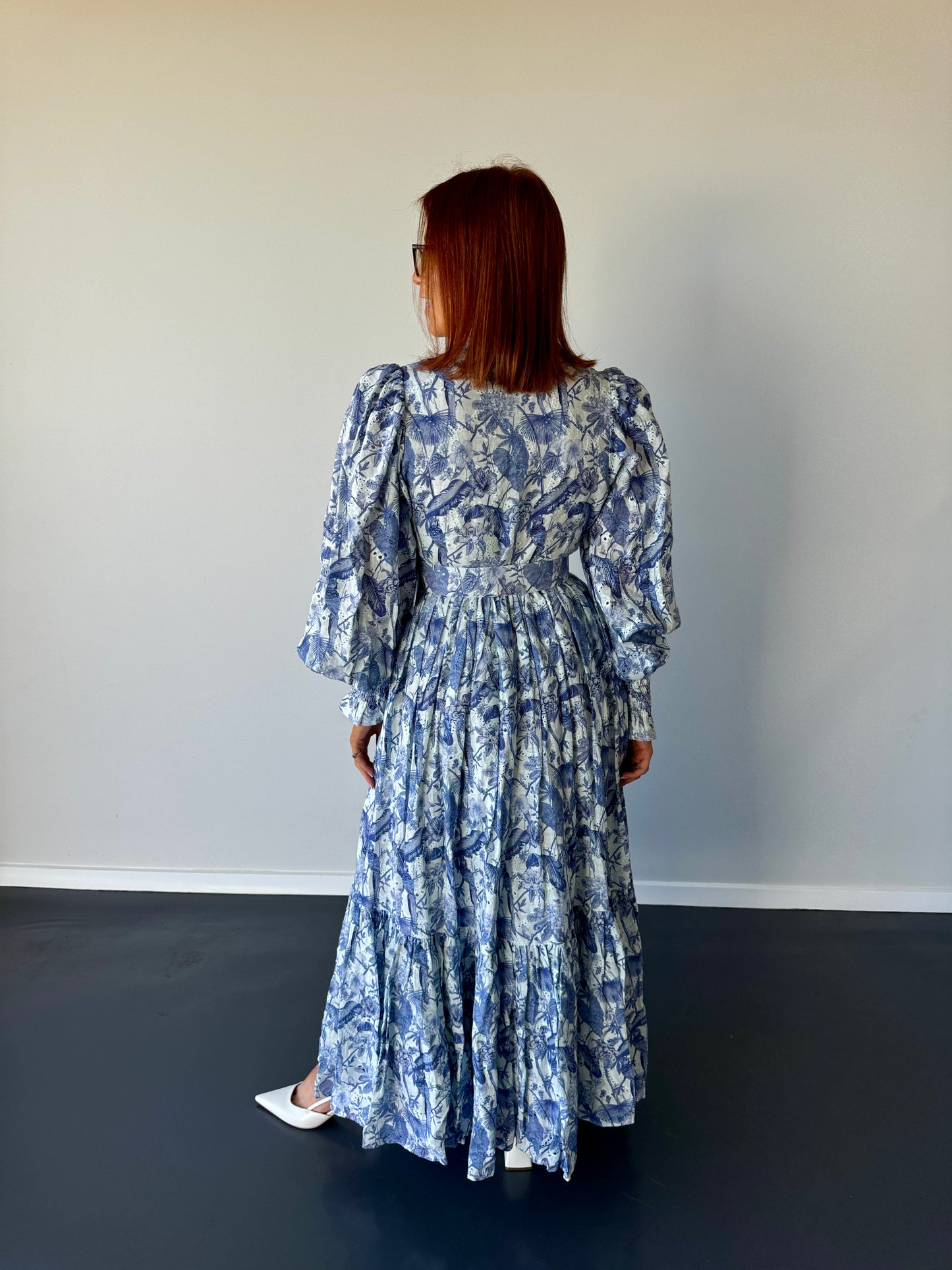 Palm Noosa Royal Flush Dress in Jungle Blue - Size 10