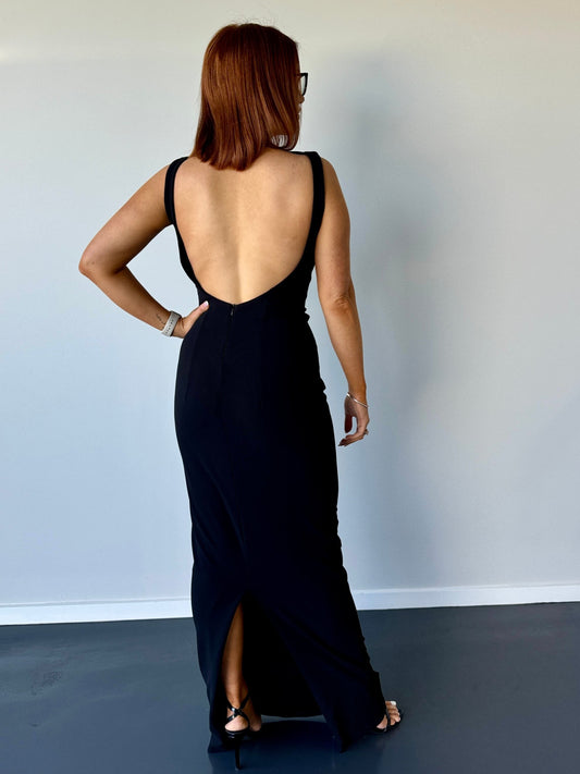 Effie Kats Verona Gown in Black - Size 8