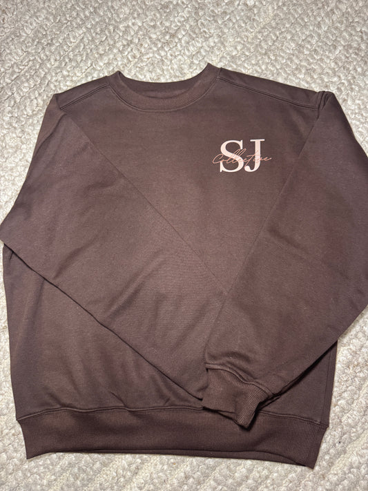 SJ Collective Women's Crew Neck - Chocolate Brown