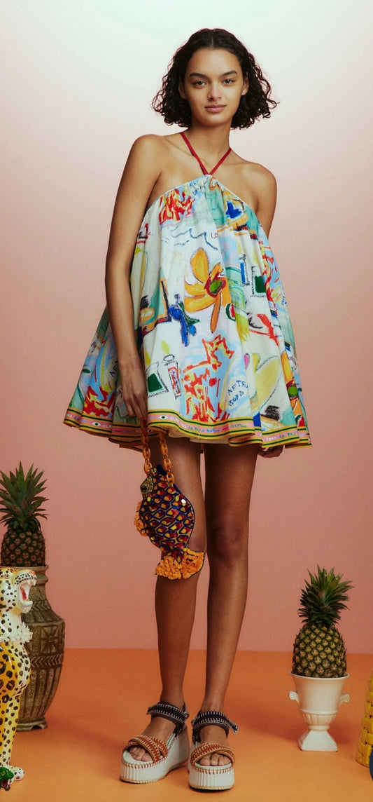 Alemais La Charrasca Halter Mini Dress - Size 8