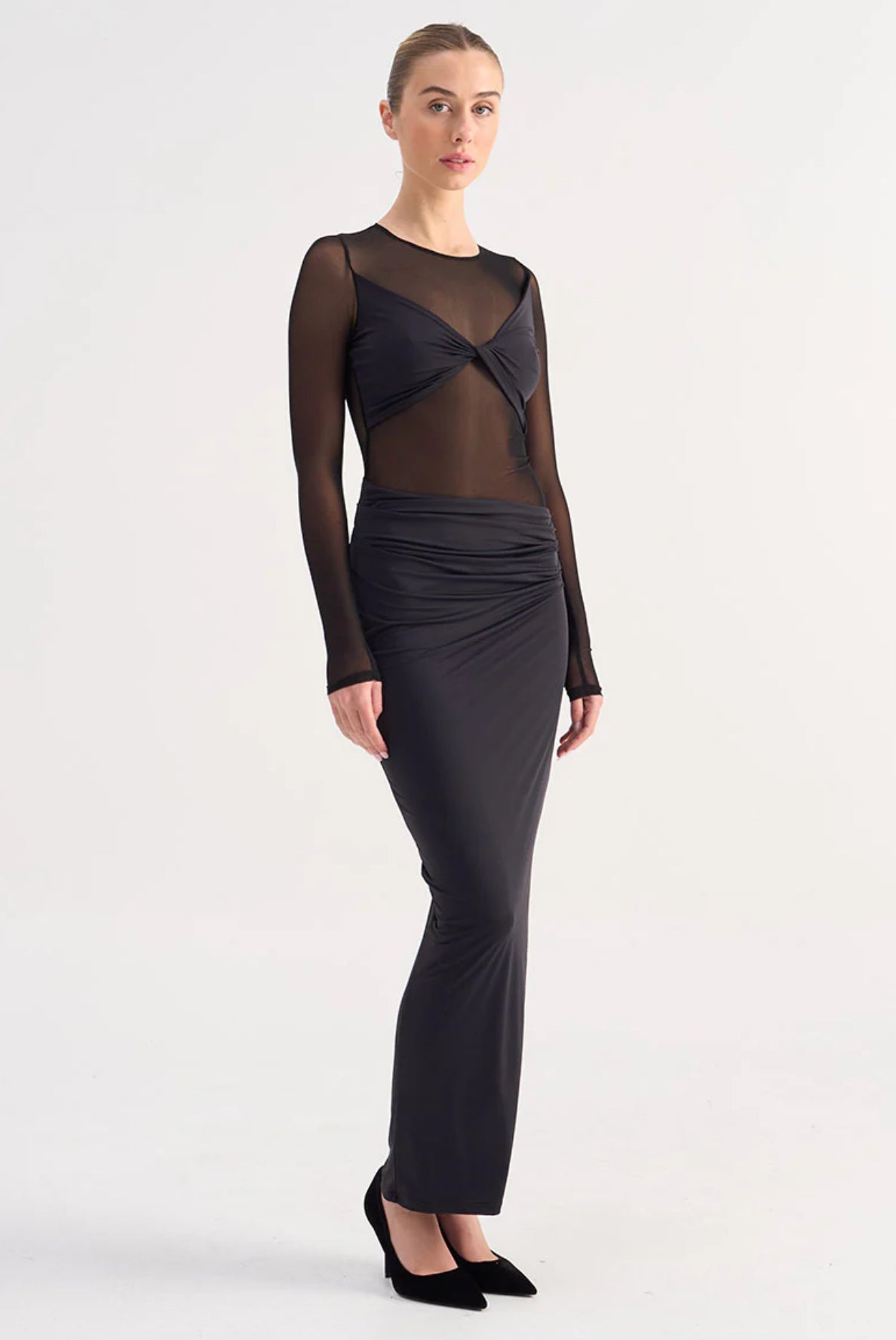 Suboo Auguste Long-Sleeve Mesh Jersey Maxi - Size 8