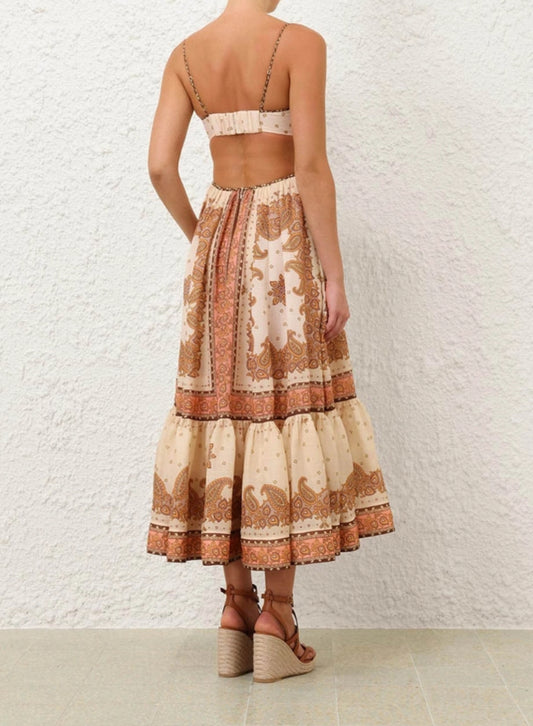 Zimmermann Maxine Plunge Maxi - Size 1