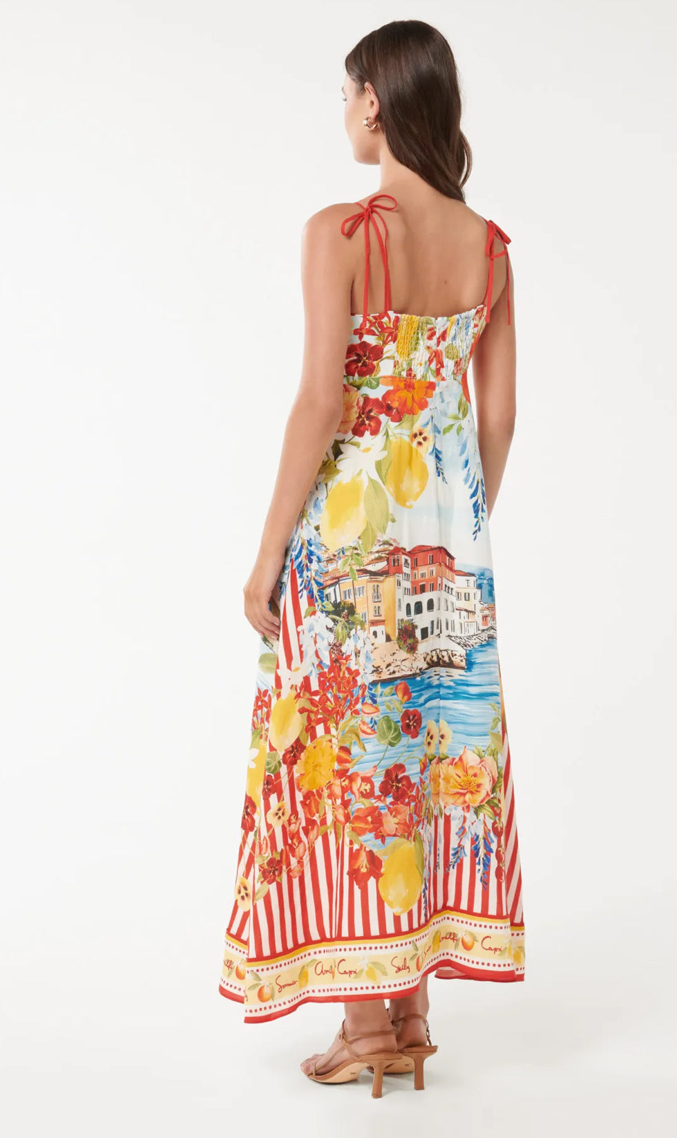 Sicilia Printed Midi - Size 8