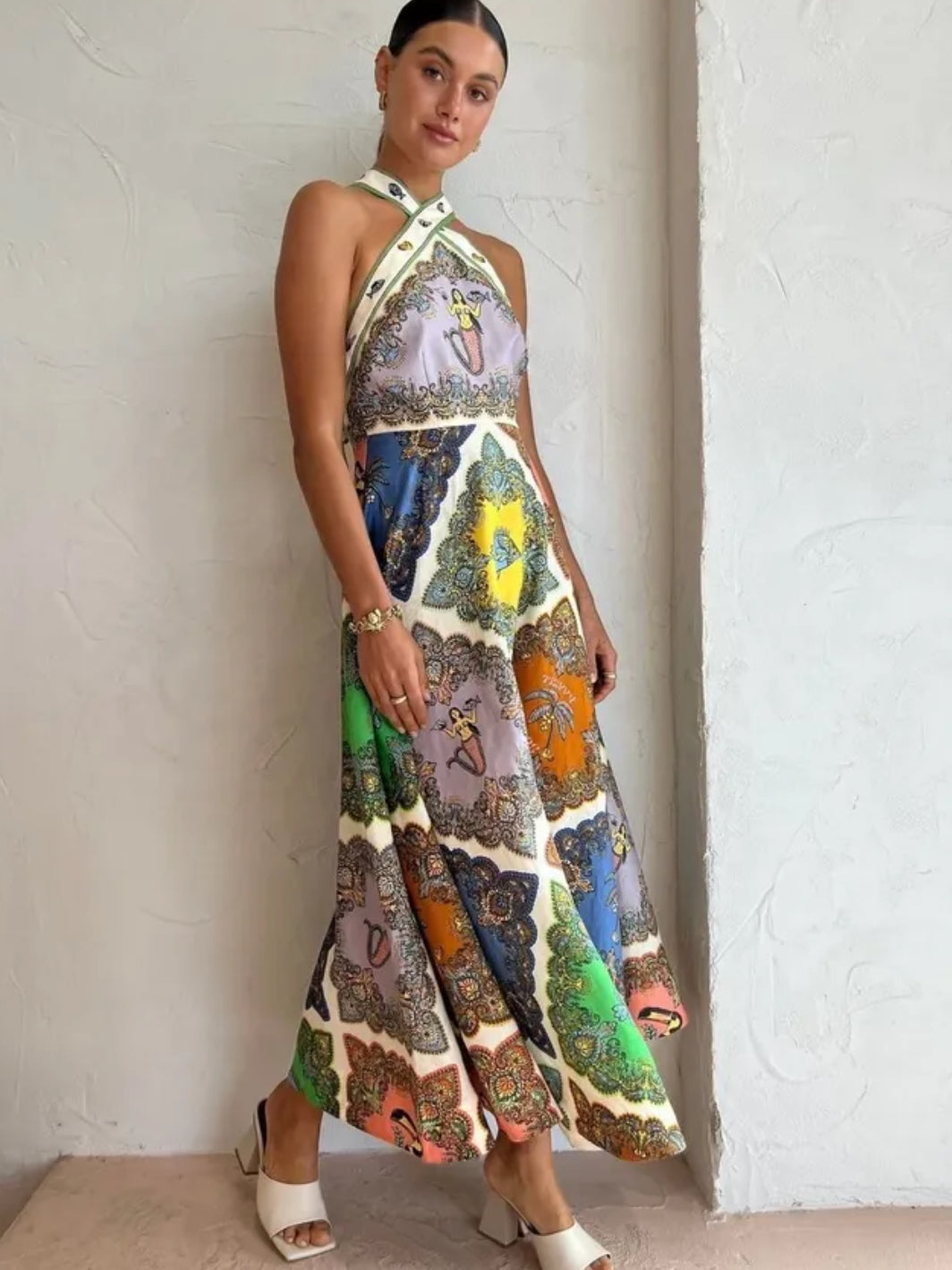 alemais trippy troppo halter midi dress Alemais Trippy Troppo Halter Midi Dress