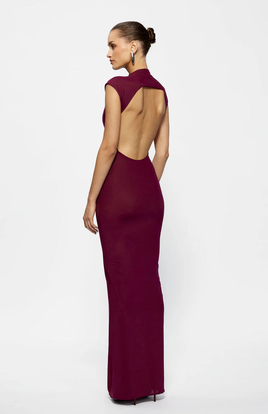 Effie Kats Caldwell Dress in Burgundy - Size S (8)