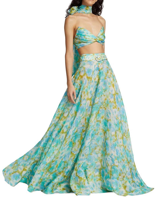 High Tide Crop Bodice and Ikat Maxi Skirt Set - Size 1