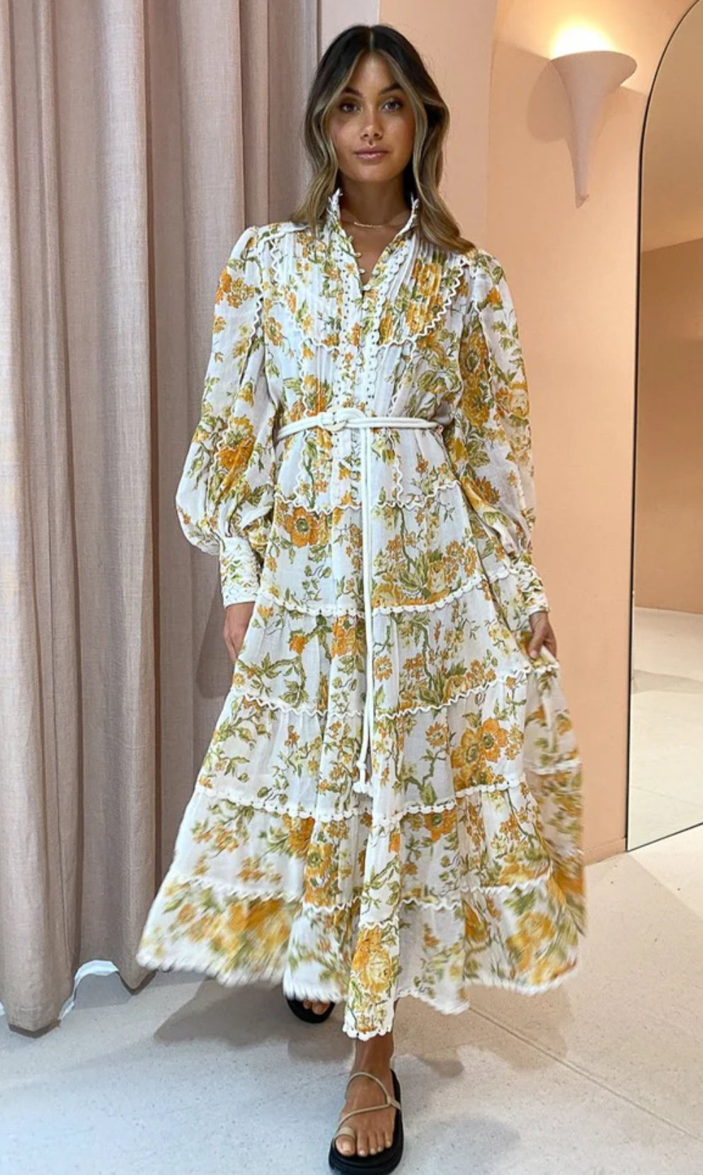 alemais tiered midi dress Songbird Tiered Midi Dress in Citrus SJ Collective alemais tiered midi dress Songbird Tiered Midi Dress in Citrus SJ Collective