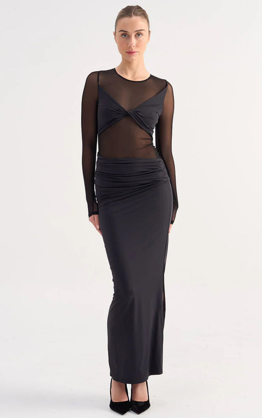 Suboo Auguste Long-Sleeve Mesh Jersey Maxi - Size 8