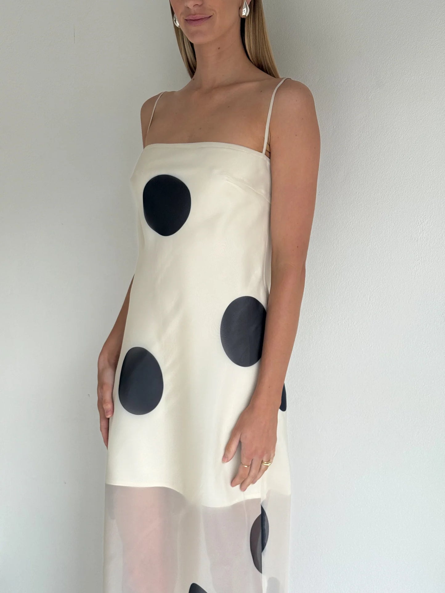 Mila Maxi in Ivory Polka