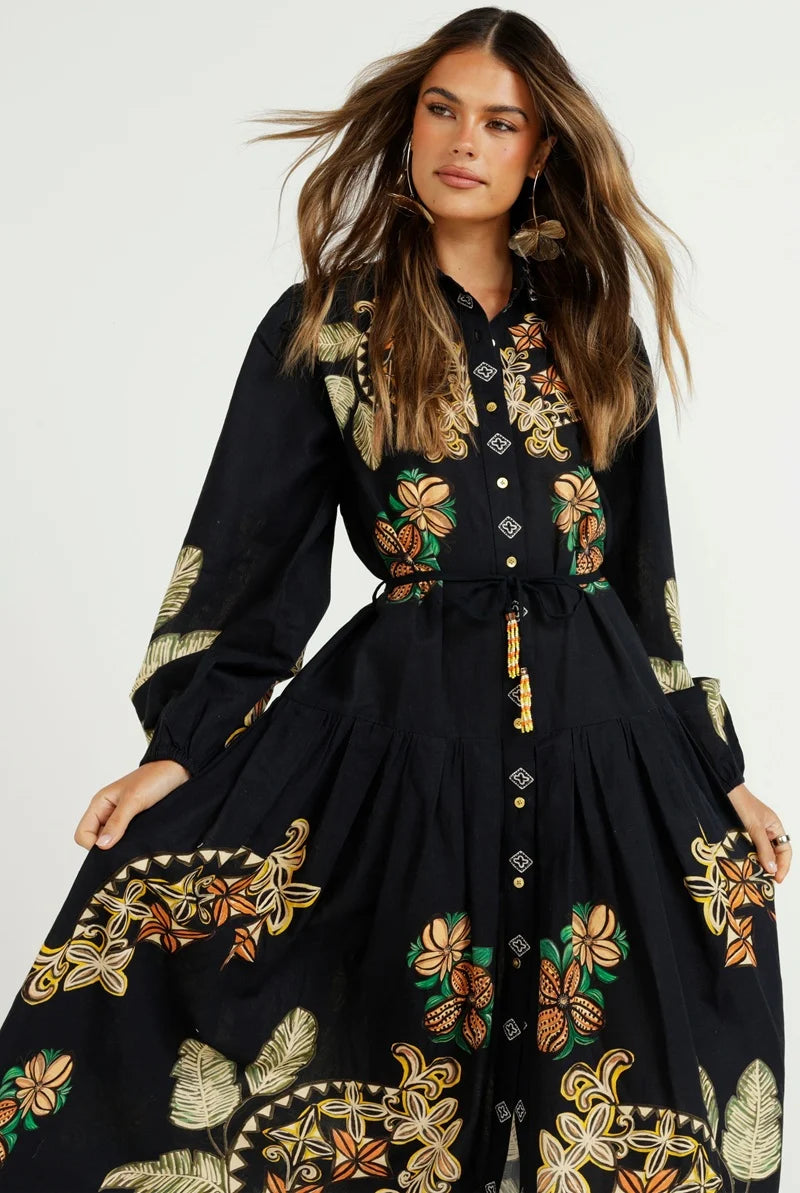 The Midnight Tropics Shirtdress