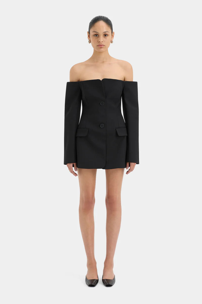 Sir the Label Sandrine Tailored Mini Dress in Black - Size 1