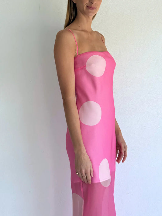 By Nicola Mila Maxi in Pink Polka - Size 6