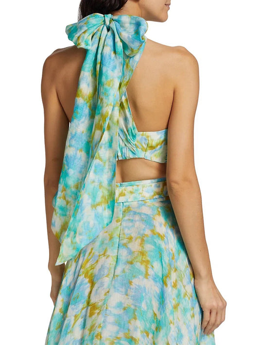 High Tide Crop Bodice and Ikat Maxi Skirt Set - Size 1