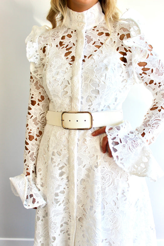 Aliyah Lace Butterfly Sleeve Midi