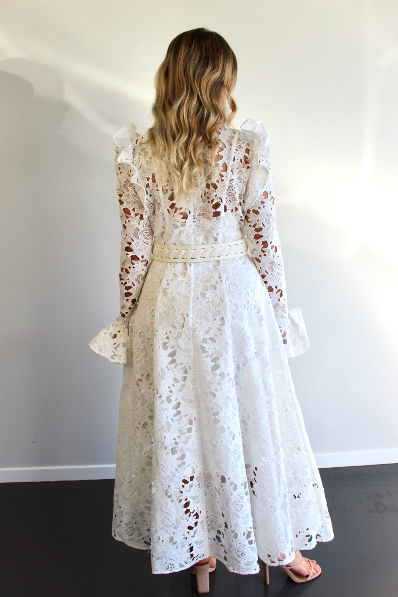 Aliyah Lace Butterfly Sleeve Midi