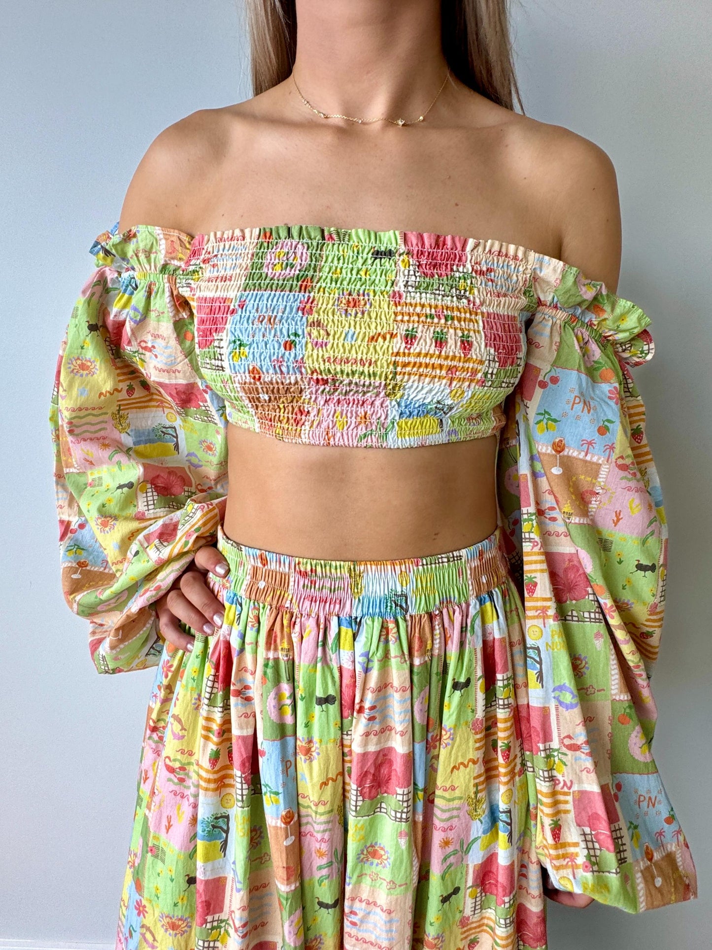 Palm Noosa Go Fish Crop and Audrey Skirt Set - Size 10