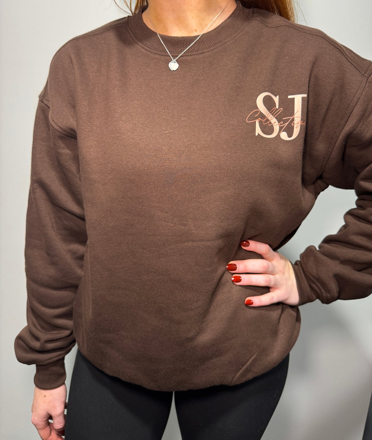 SJ Collective Women's Crew Neck - Chocolate Brown