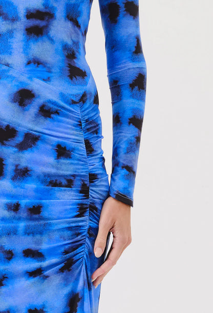 Suboo Shibori Long Sleeve Rouched Maxi - Size XS