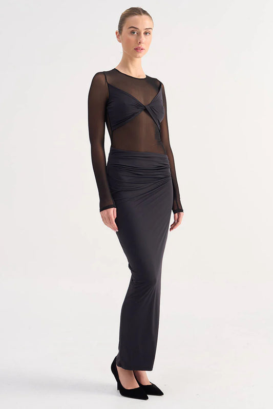 Suboo Auguste Long-Sleeve Mesh Jersey Maxi - Size 8