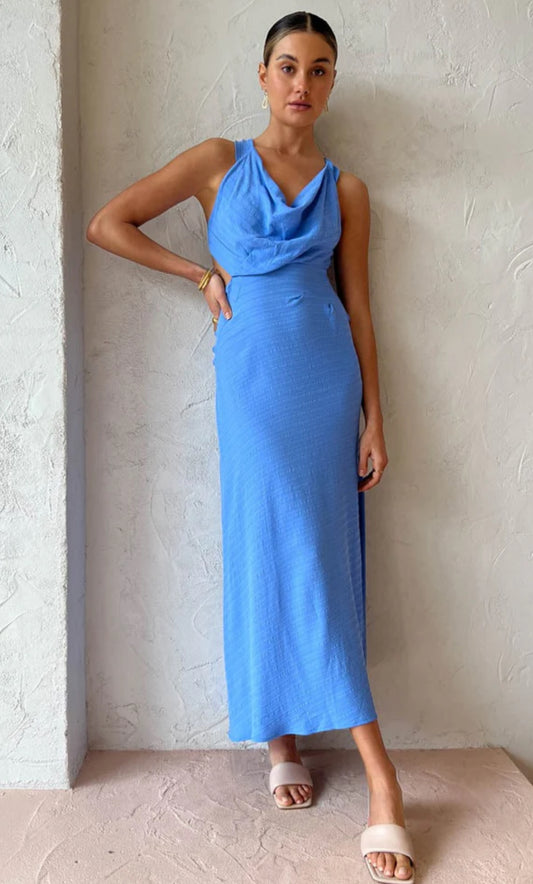 One Fell Swoop Zoe Midi in Viola Blue - Size 8