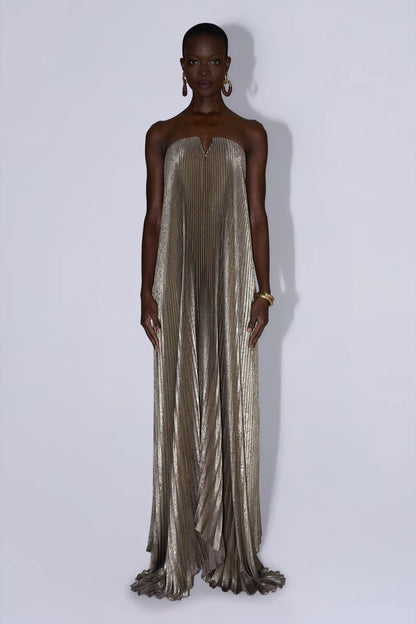 Black Tie Gown in Gold Shimmer