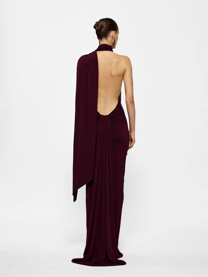 Haven Dress in Black Cherry
