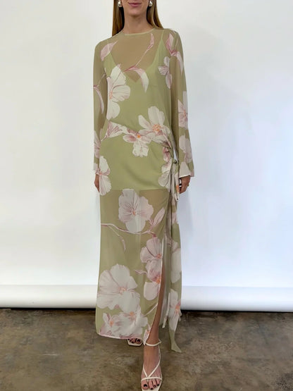 Elodie Maxi in Peppermint Floral