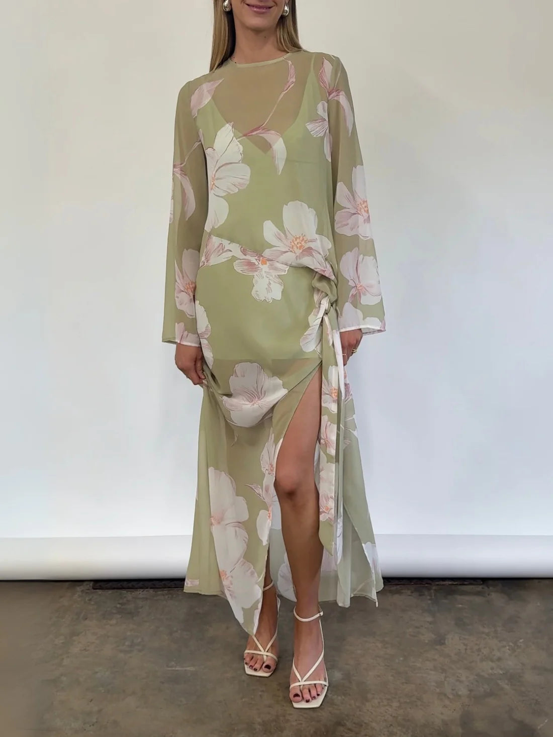 Elodie Maxi in Peppermint Floral