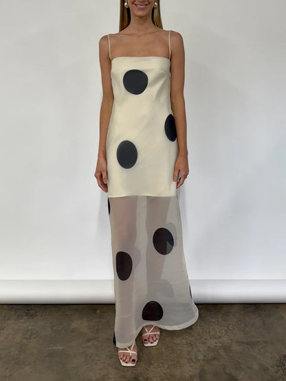 Mila Maxi in Ivory Polka