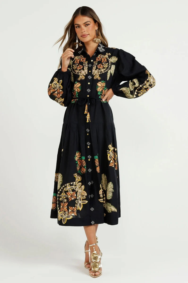 The Midnight Tropics Shirtdress