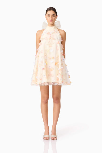 Elliatt Livia Trapeze Mini Dress in Yellow - Size XS