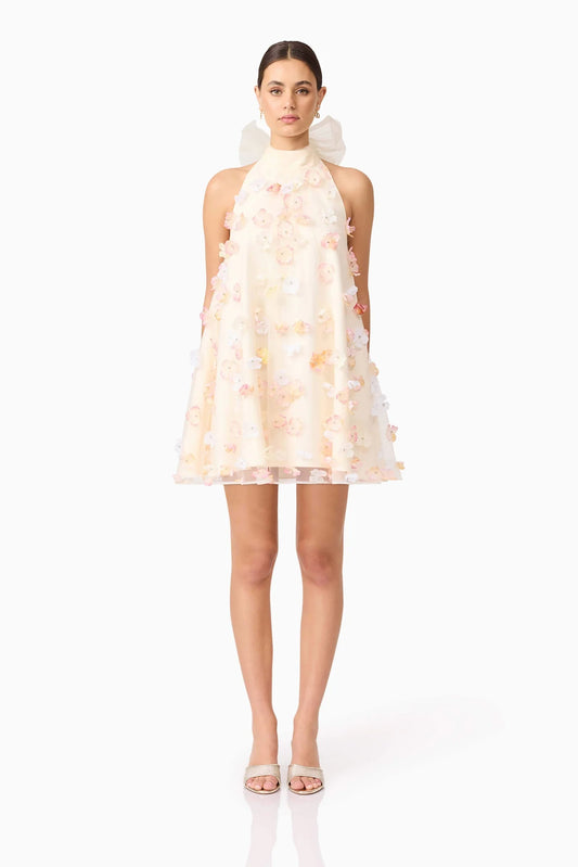 Elliatt Livia Trapeze Mini Dress in Yellow - Size XS