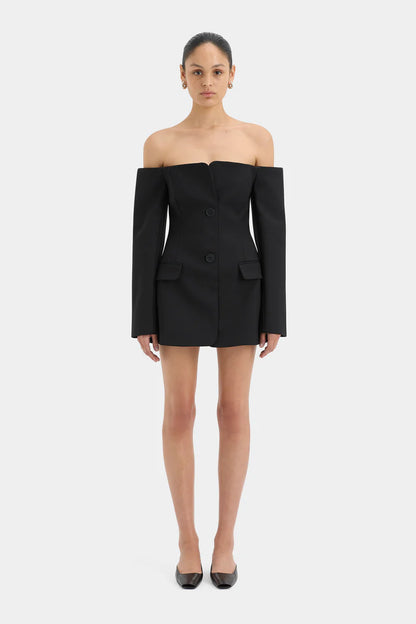 Sir the Label Sandrine Tailored Mini Dress in Black - Size 1