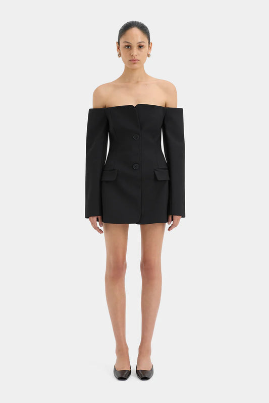 Sir the Label Sandrine Tailored Mini Dress in Black - Size 1