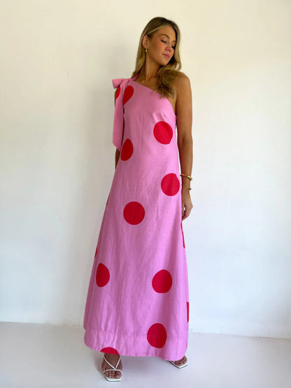 By Nicola Sorrento Maxi in Pink/Red - Size 8