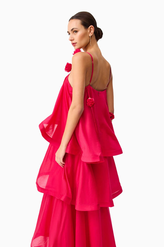 Elliatt Thalia Tiered Gown in Pink - Size L