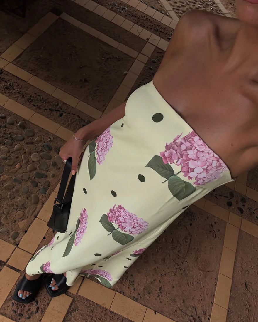 Palm Noosa Alessia Dress Yellow Print - Size 12