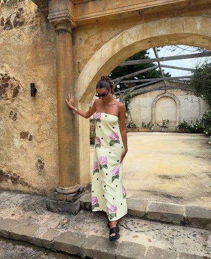 Palm Noosa Alessia Dress Yellow Print - Size 12