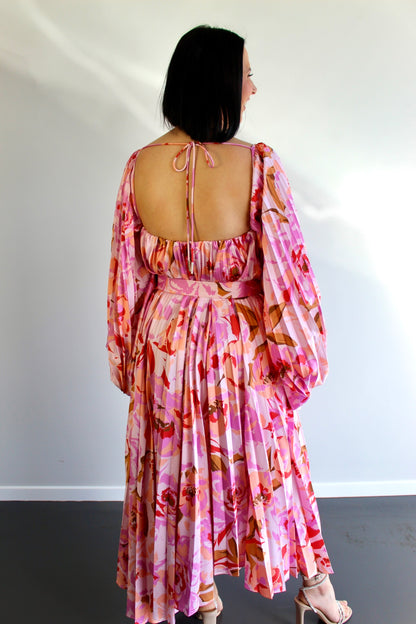 Acler Lothair Dress In Peony Harvest - Size 14