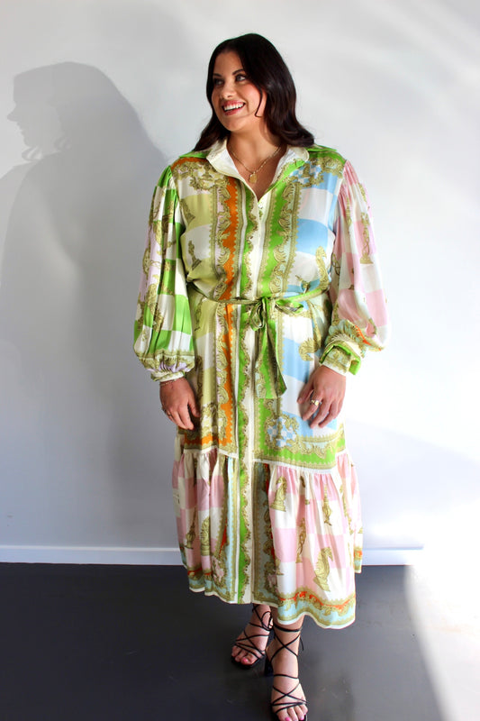 Alemais Checkmate Silk Shirtdress - Size 14