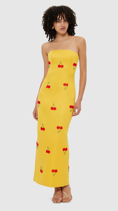 Leo Lin Rayna Embellished Bustier Maxi Dress - Size 10