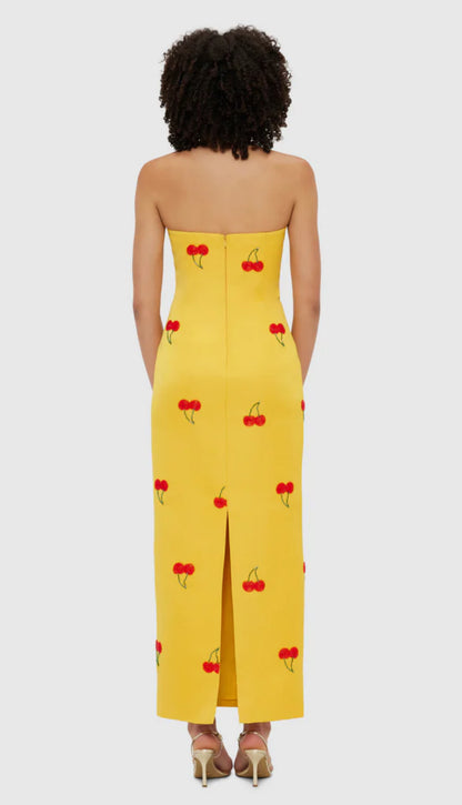 Leo Lin Rayna Embellished Bustier Maxi Dress - Size 10