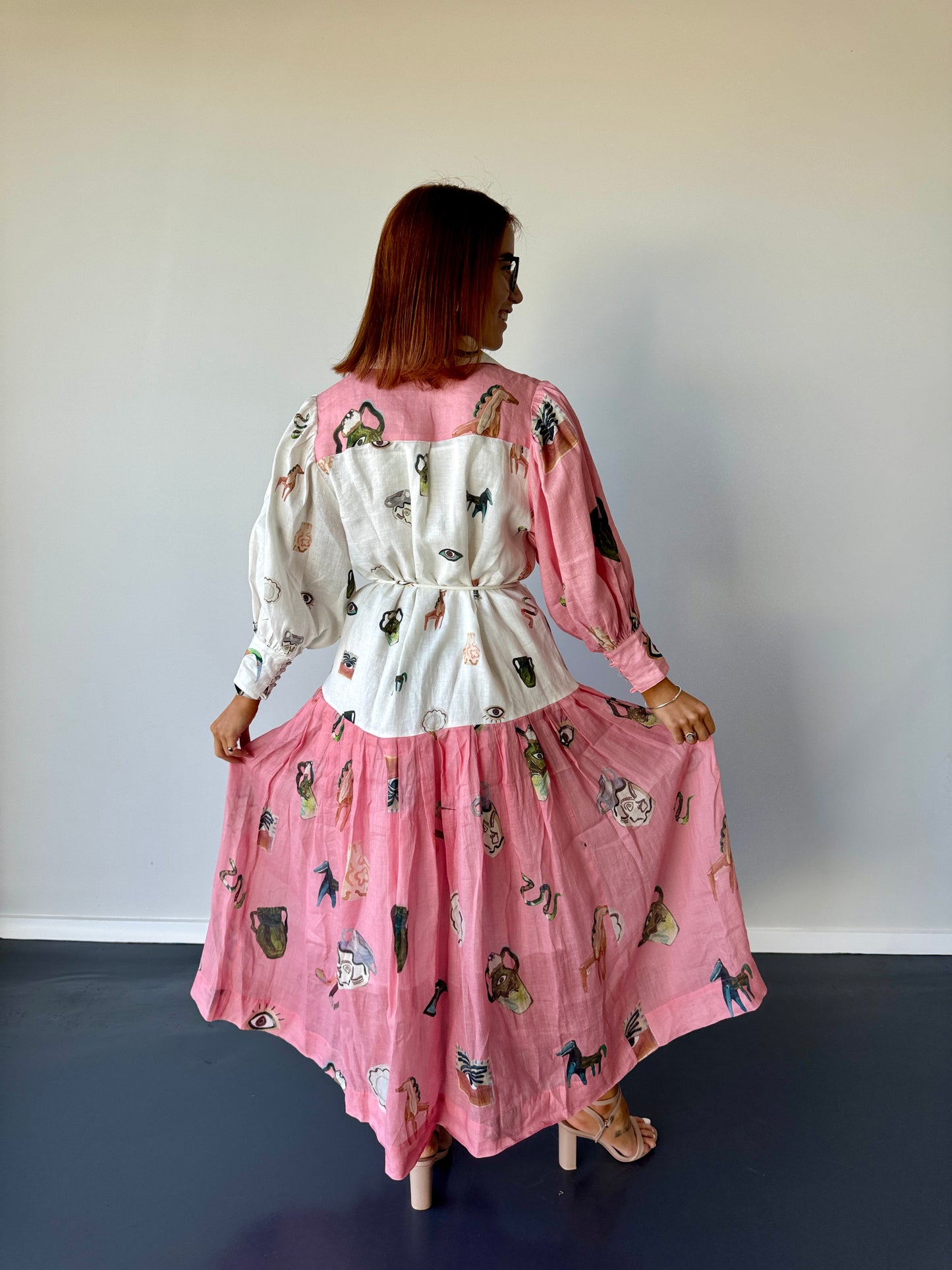 Alemais Cleo Patchwork Shirt Dress - Size 10